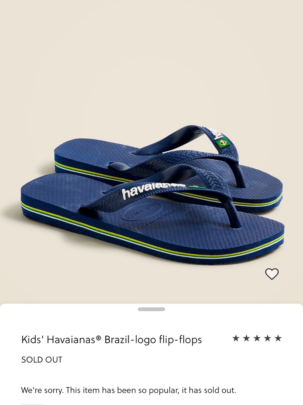Havaianas Kids Navy Flip-Flops with Yellow & Green Trim